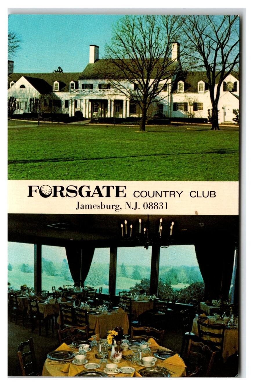 Forsgate Country Club Jamesburg NJ Vintage Postcard Dexter Press Chrome Dining
